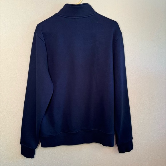 Michael Kors Mens Front Zip Logo Cotton Navy Sweatshirt - Picture 4 of 14